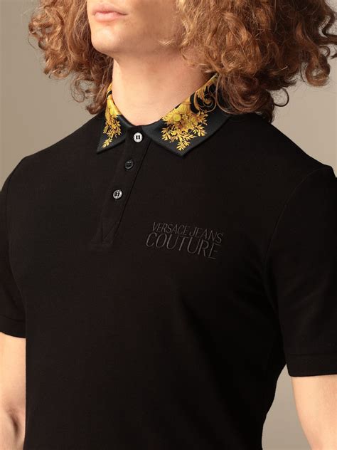 versace black baroque collar polo|Shop Versace Baroque Collar Polo Shirt .